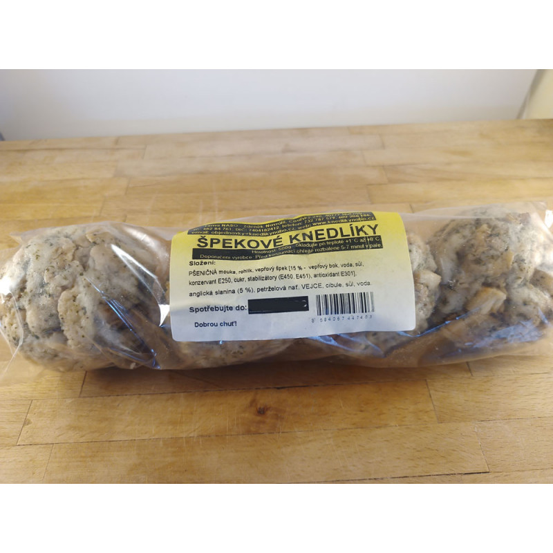 Špekové knedlíky (500 g) | Dovoz masa a uzenin až k Vám domů od řeznictví Matek